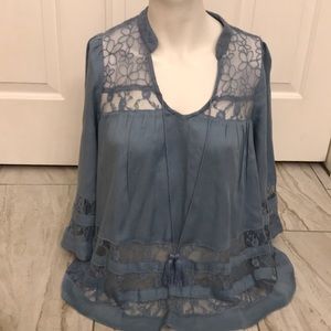 Boho Laced Top size Small